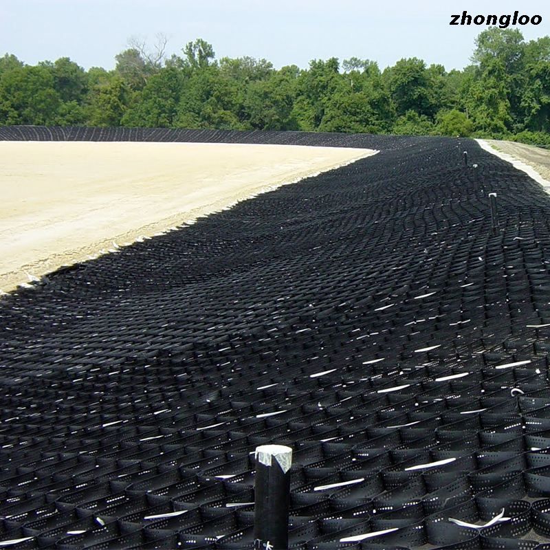 Astm Standard Hdpe Geocell Plastic Geo Cell Road Grid Gravel Honeycomb Gravel Driveway Price